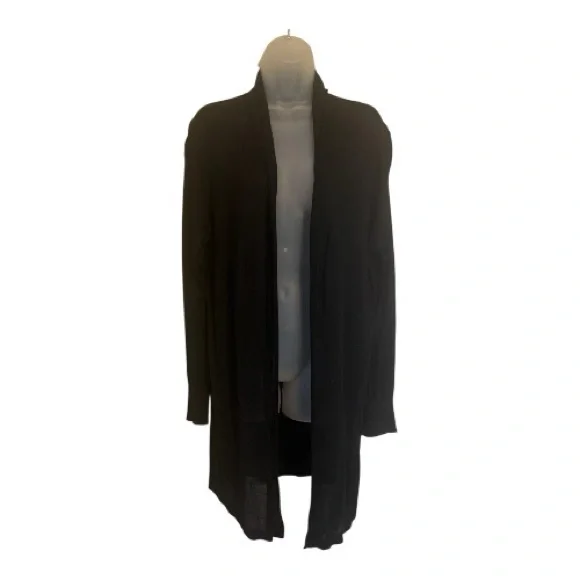 NWT Grace Elements Black/Black Open Front Cardigan Sweater   XLARGE    #I - Picture 2 of 7